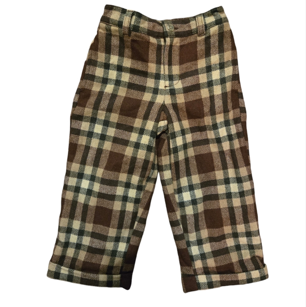 Vintage Y2K Baby Gap brown plaid wool pants